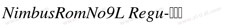 NimbusRomNo9L Regu字体转换